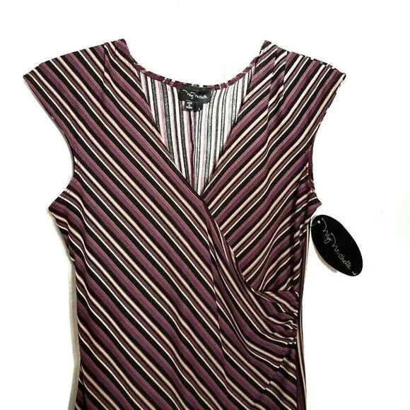 MY Michelle Multicolor Striped Dress Size Large - Picture 3 of 8